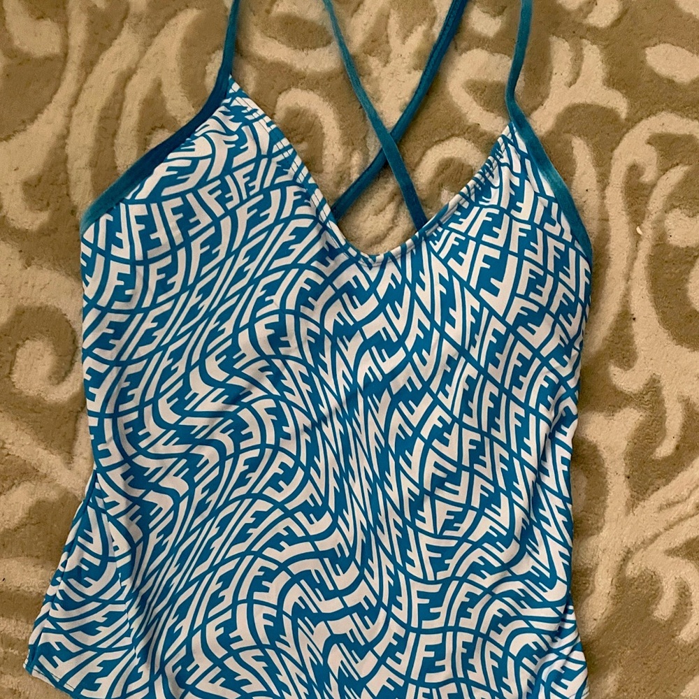 Du pe - Fendi Blue One Piece size L - fits like a size 8